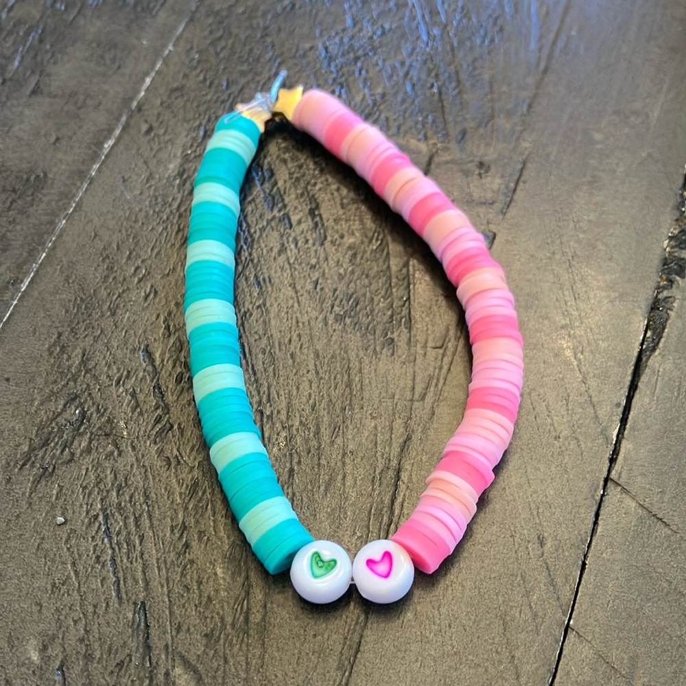Clay beaded bracelet